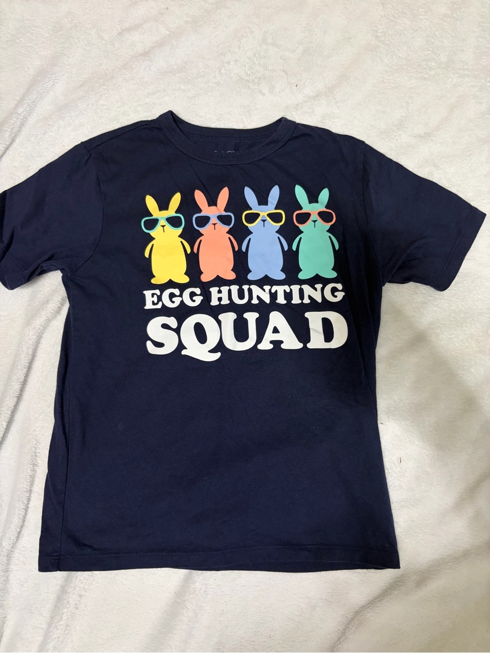 The Children's Place Navy 'Egg Hunting Squad' Bunny Graphic Tee